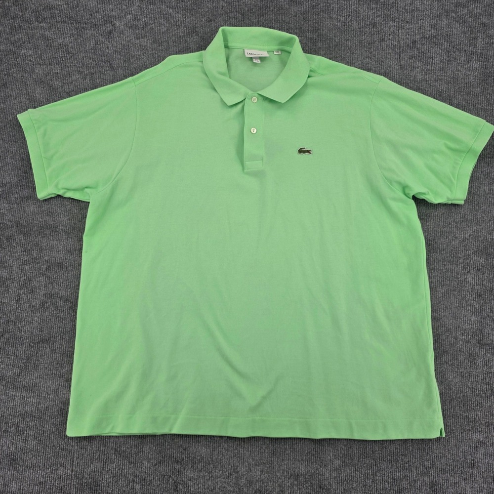 Lacoste Mens Classic Fit Polo Shirt Mint Green Cotton L1212 Size 3XL FR 8